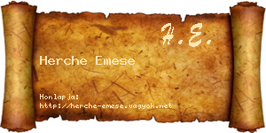 Herche Emese névjegykártya